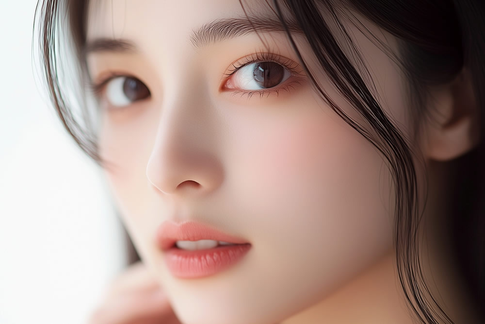 二重瞼が綺麗な女性